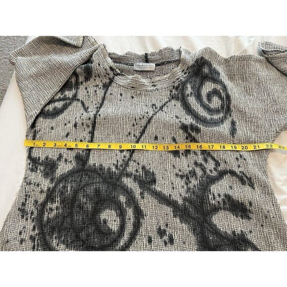 Monika Astara Joy Tunic Top Size Small Medium Gray Black - Picture 11 of 12